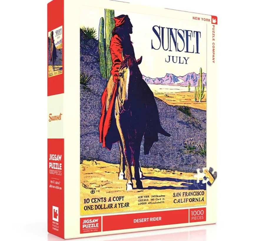 New York Puzzle Co. Sunset: Desert Rider Puzzle 1000pcs