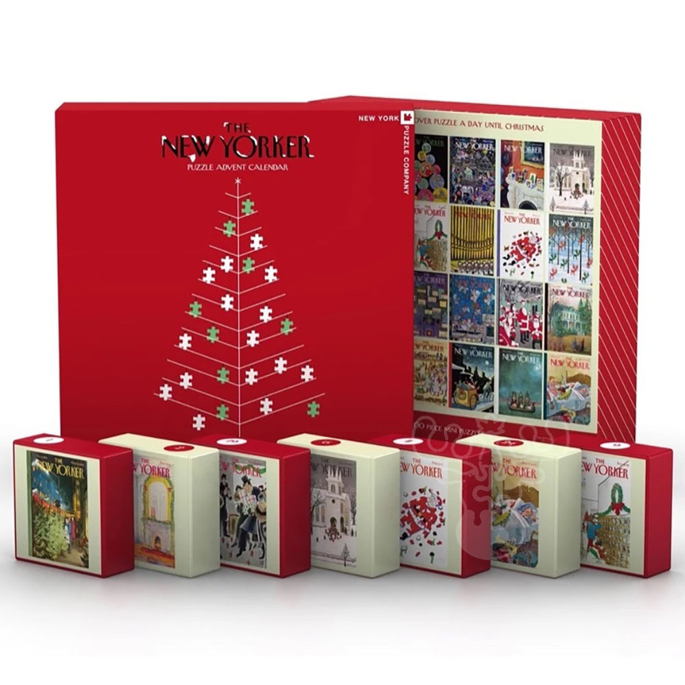 New York Puzzle Co. The New Yorker Advent Calendar Mini Puzzle 24 x