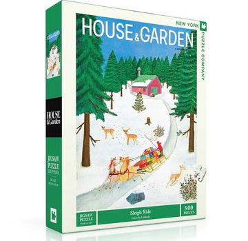 New York Puzzle Company New York Puzzle Co. House & Garden: Sleigh Ride Puzzle 500pcs
