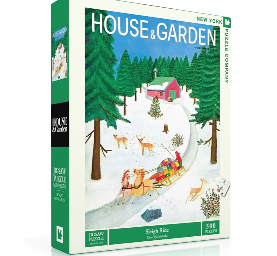 New York Puzzle Co. House & Garden: Sleigh Ride Puzzle 500pcs