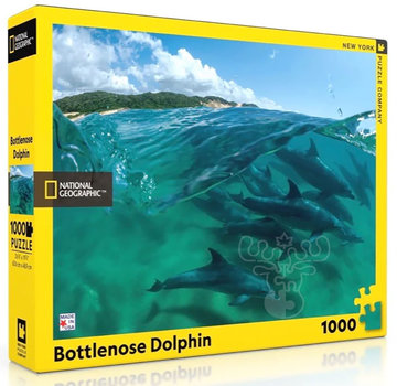 New York Puzzle Company FINAL SALE New York Puzzle Co. National Geographic: Bottlenose Dolphins Puzzle 1000pcs**