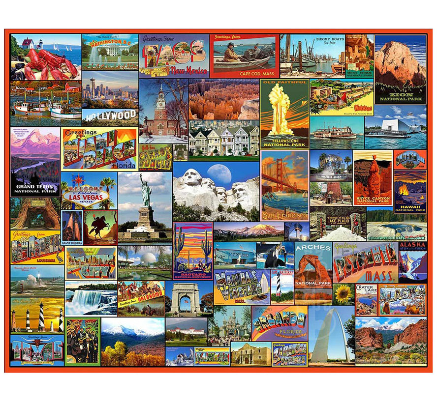 White Mountain Best Places in America Puzzle 1000pcs