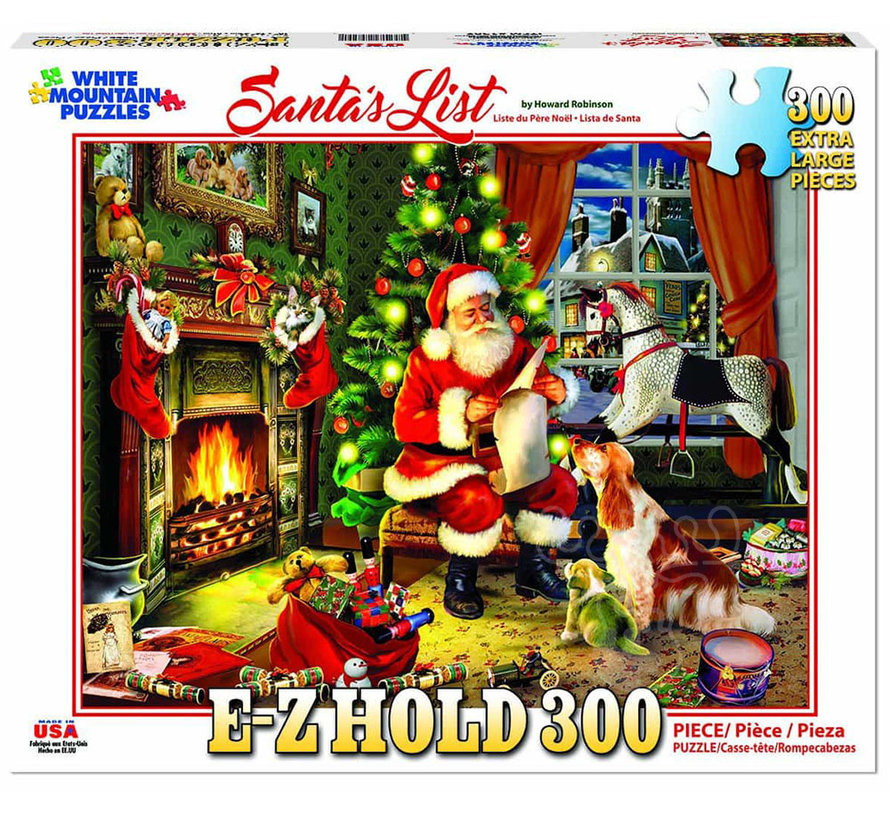 White Mountain Santa's List E-Z Hold Puzzle 300pcs