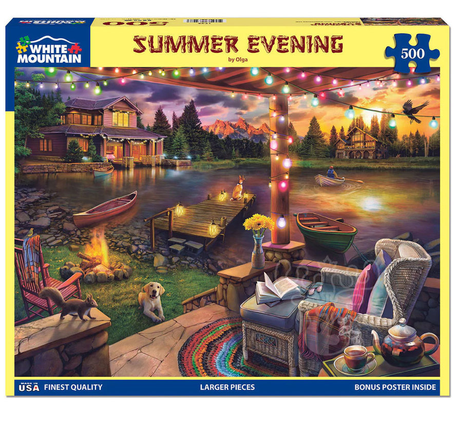 White Mountain Summer Evening Puzzle 500pcs