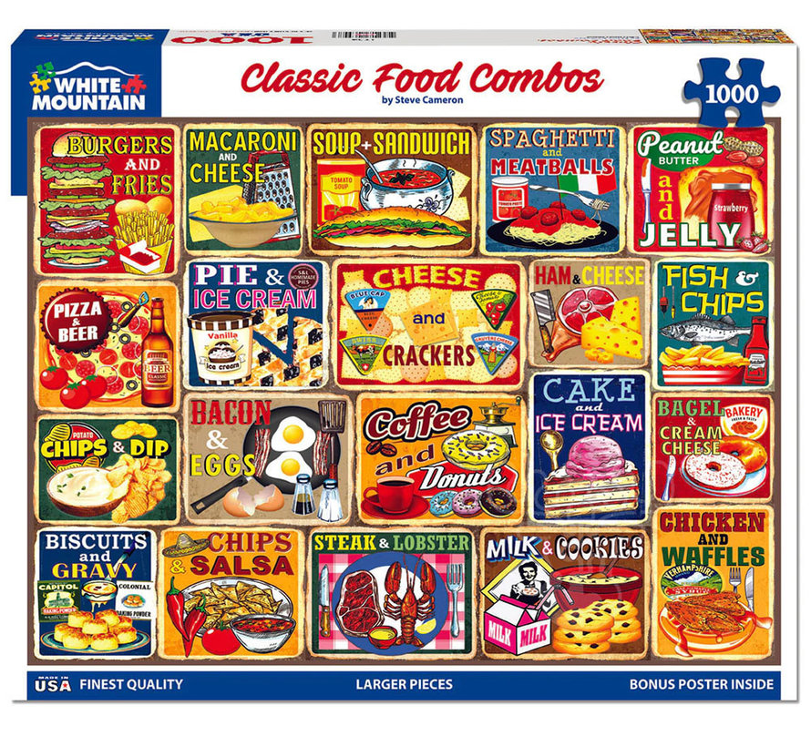 White Mountain Classic Food Combos Puzzle 1000pcs