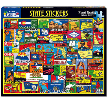 White Mountain White Mountain State Stickers Puzzle 1000pcs