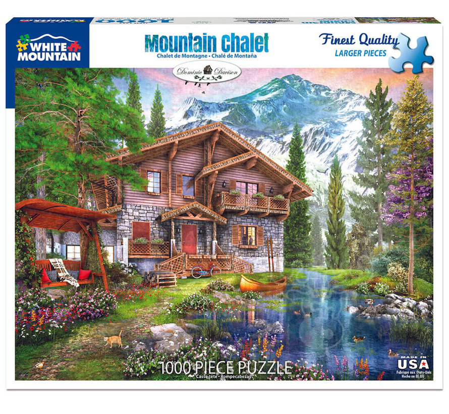 White Mountain Mountain Chalet Puzzle 1000pcs