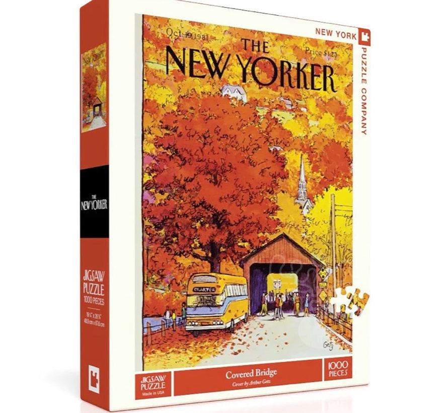 New York Puzzle Co. The New Yorker: Covered Bridge Puzzle 1000pcs *