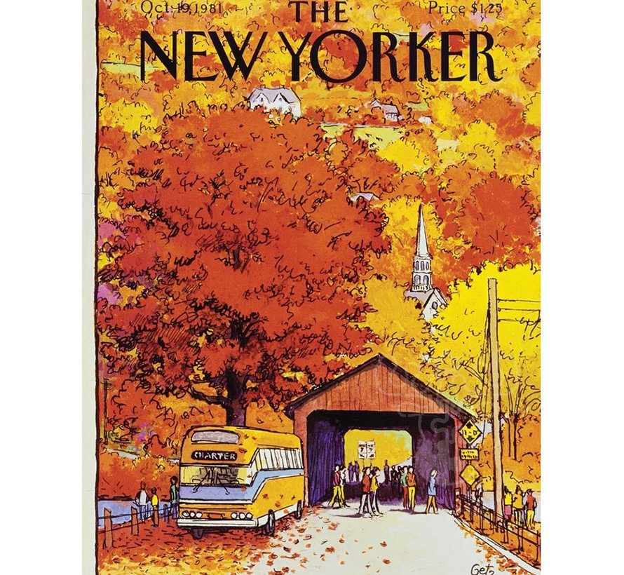 New York Puzzle Co. The New Yorker: Covered Bridge Puzzle 1000pcs