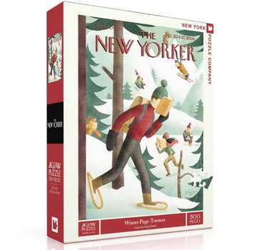New York Puzzle Company New York Puzzle Co. The New Yorker: Winter Page-Turners Puzzle 500pcs