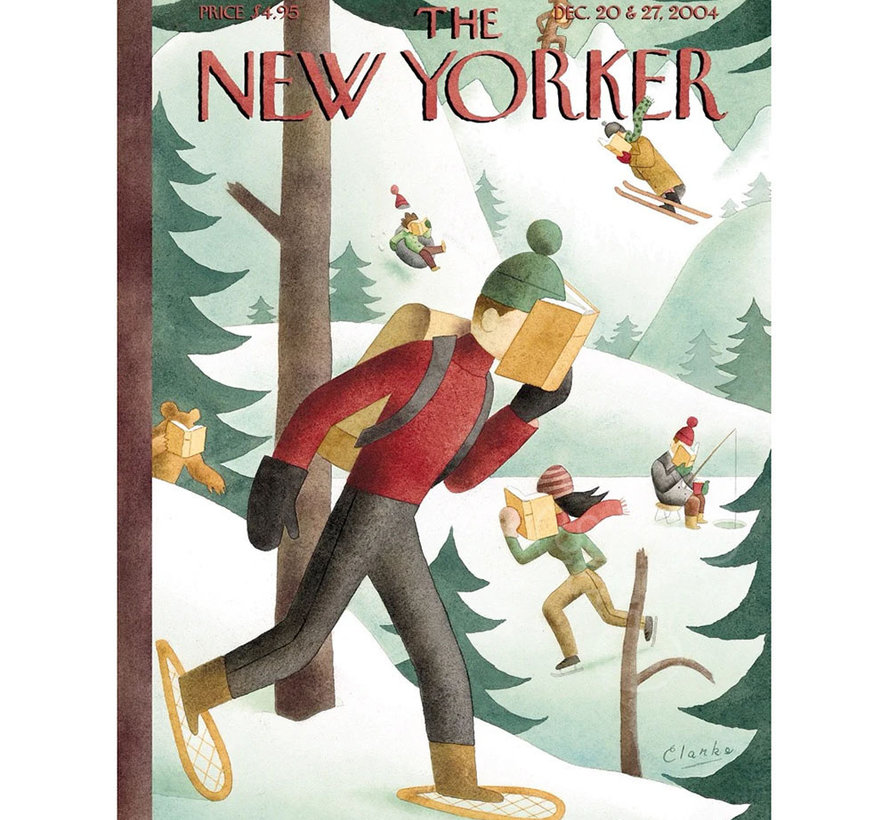 New York Puzzle Co. The New Yorker: Winter Page-Turners Puzzle 500pcs