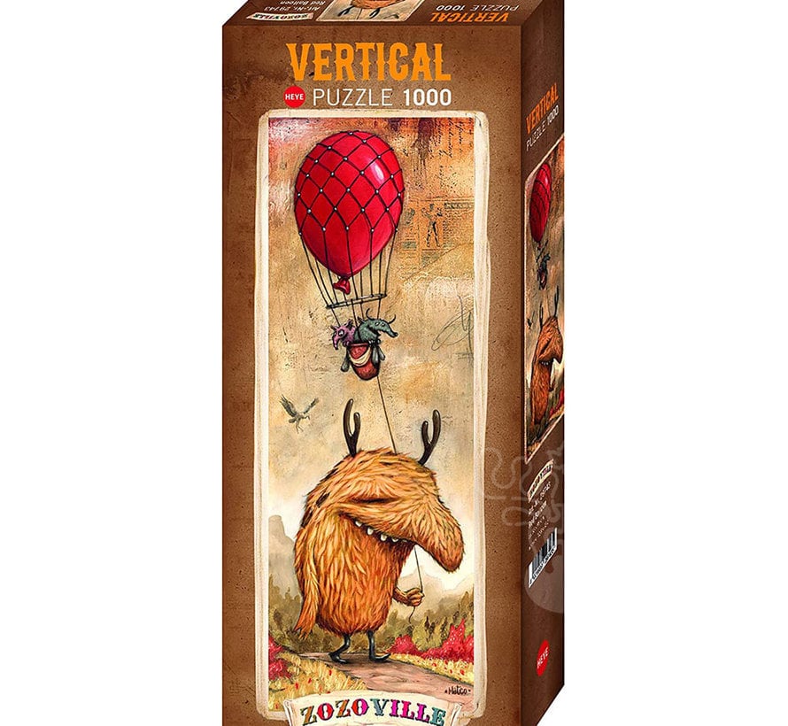 Heye Zozoville Red Balloon Vertical Panorama Puzzle 1000pcs