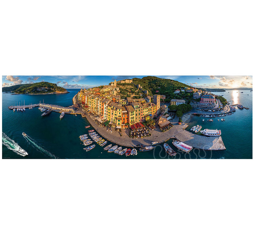 Eurographics Porto Venere, Italy Panoramic Puzzle 1000pcs RETIRED