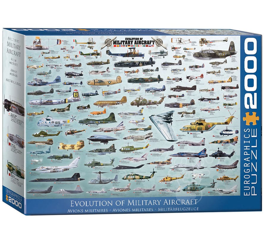 Eurographics Evolution of Military Aircraft Puzzle 2000pcs
