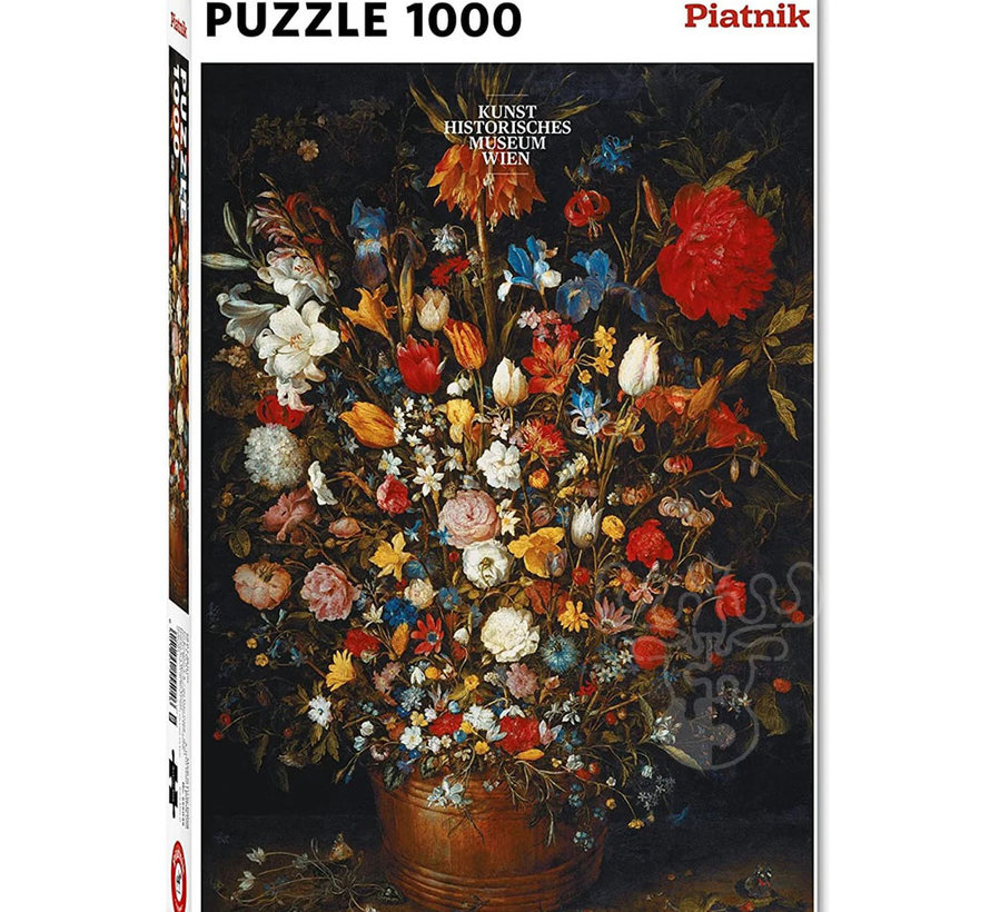 Piatnik Flowers in a Wooden Vessel Puzzle 1000pcs