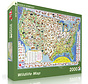 New York Puzzle Co. Wildlife Map Puzzle 2000pcs