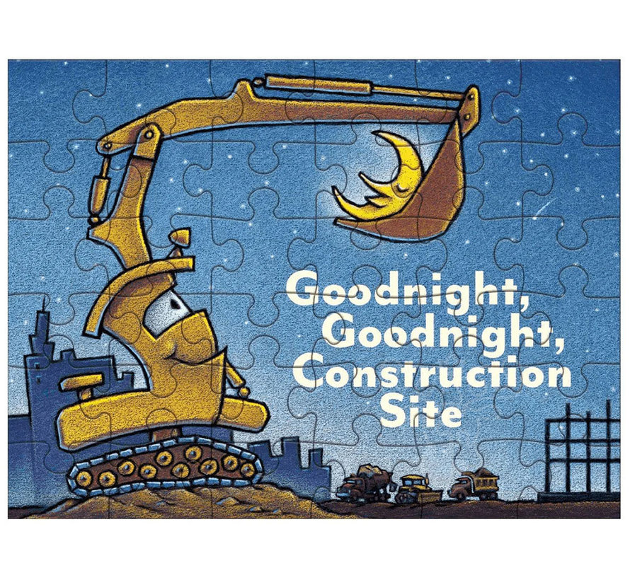 Mudpuppy Puzzle to Go Good Night, Goodnight Construction Site Puzzle 36pcs