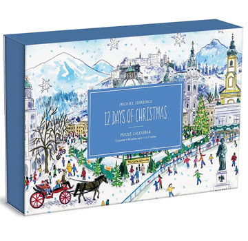 Galison Galison Michael Storrings 12 Days of Christmas Countdown Mini Puzzle 12 x 80pcs