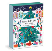 Galison Galison Louise Cunningham 12 Days of Puzzles Merry and Bright Christmas Countdown Mini Puzzle 12 x 80pcs