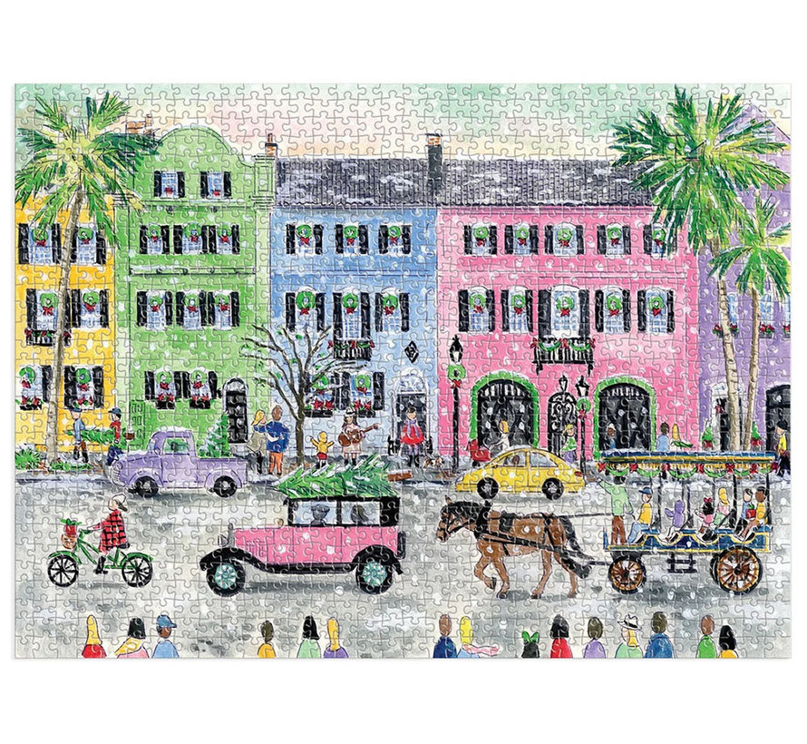 Galison Michael Storrings Christmas in Charleston Puzzle 1000pcs