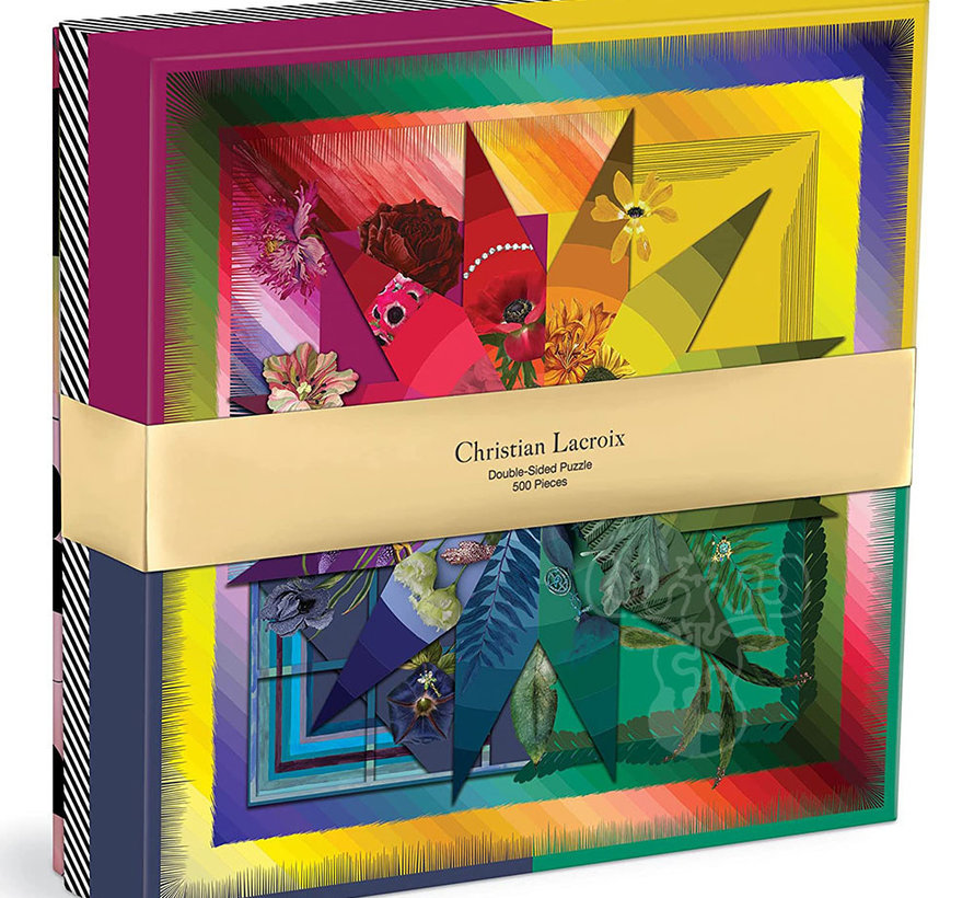 Galison Christian Lacroix Botanic Rainbow Double Sided Puzzle 500pcs