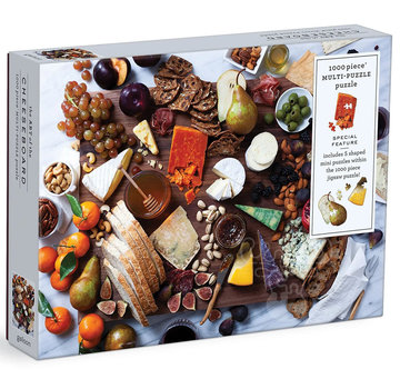 Galison Galison The Art of the Cheeseboard Puzzle 1000pcs includes 5 Shaped Mini Puzzles within