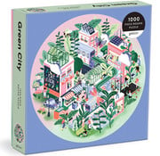 Galison Galison Green City Round Puzzle 1000pcs