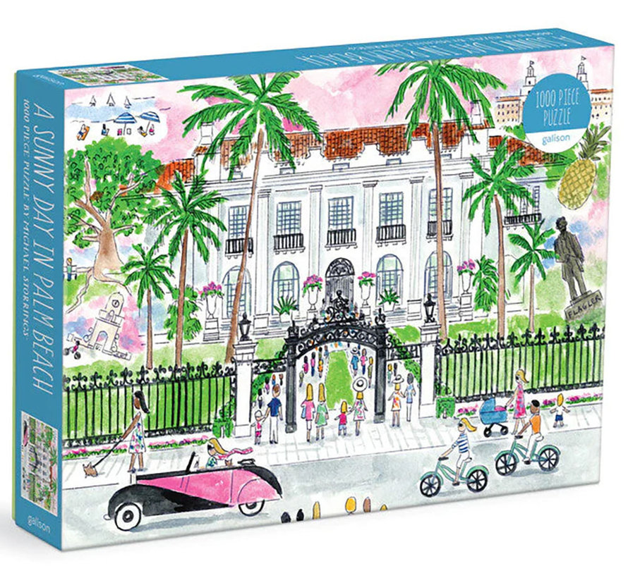 Galison Michael Storrings A Sunny Day in Palm Beach Puzzle 1000pcs
