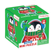 Mudpuppy Mudpuppy Winter Penguin Mini Shaped Puzzle 24pcs