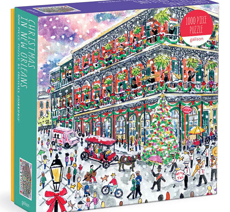 Galison Michael Storrings Christmas in New Orleans Puzzle 1000pcs
