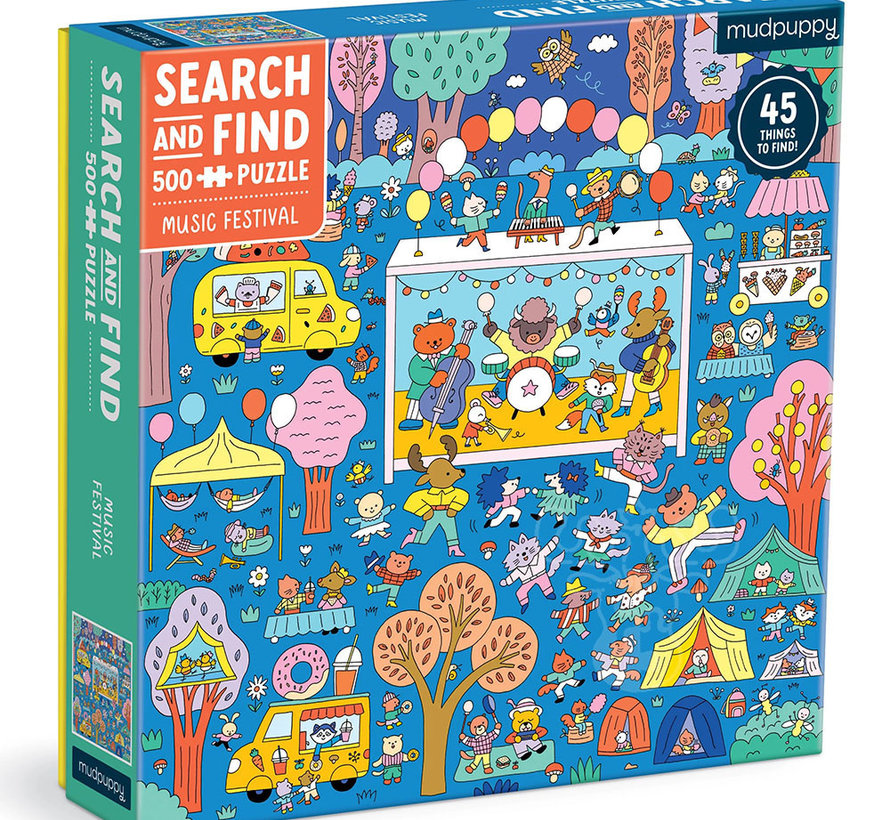Mudpuppy Music Festival Search and Find Puzzle 500pcs