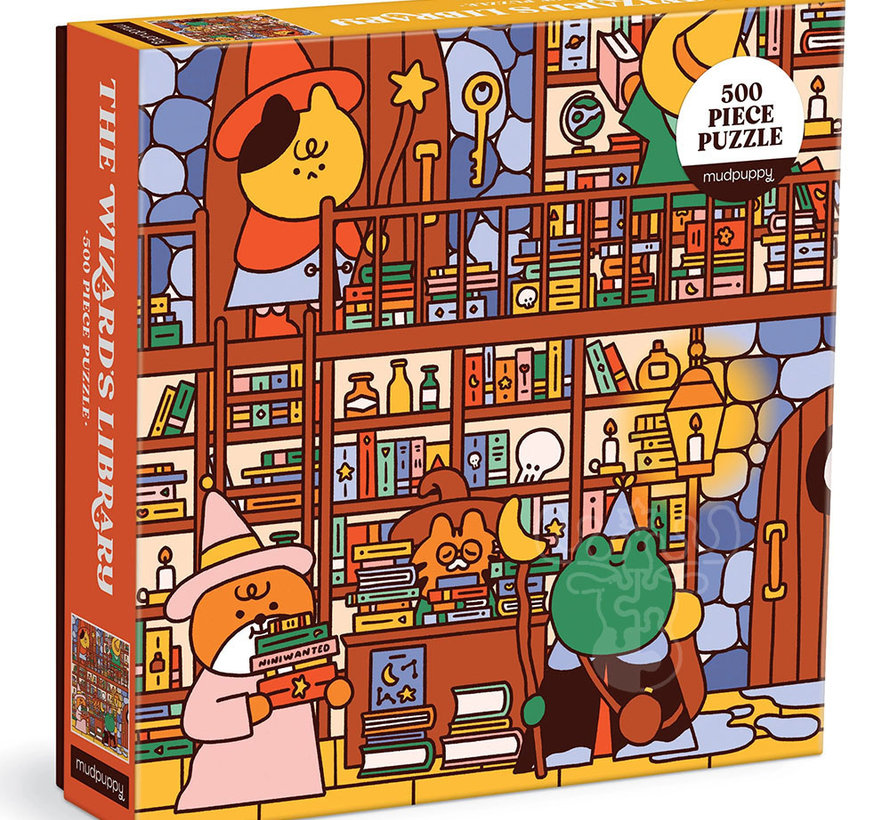 Mudpuppy The Wizard's Library Puzzle 500pcs