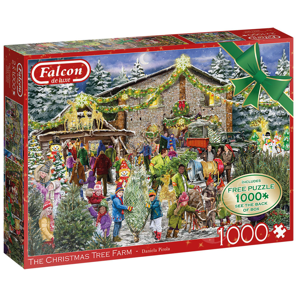 Falcon The Christmas Tree Farm Puzzle 2 x 1000pcs - Puzzles Canada