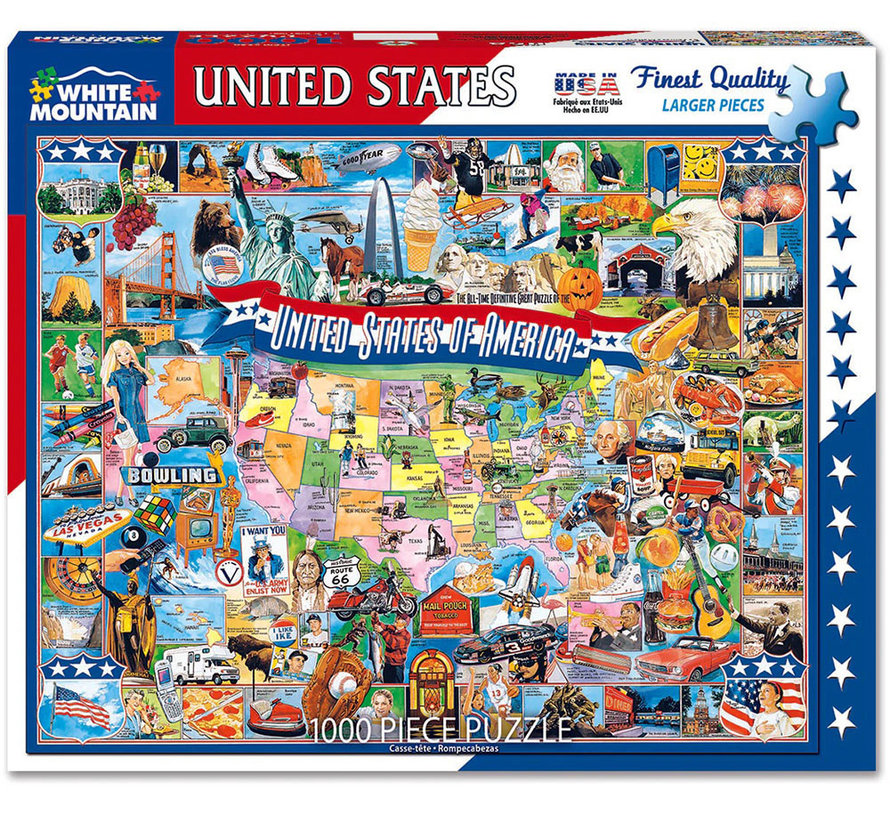 White Mountain United States of America Puzzle 1000pcs - Puzzles Canada