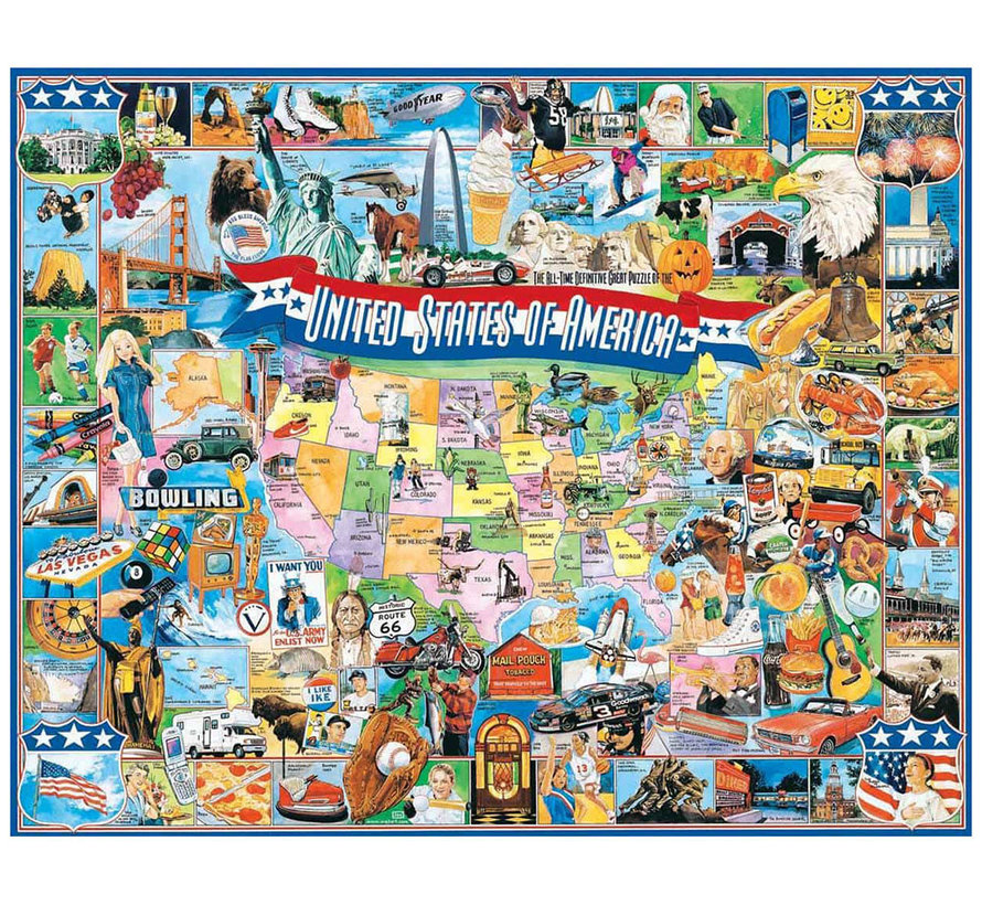 White Mountain United States of America Puzzle 1000pcs