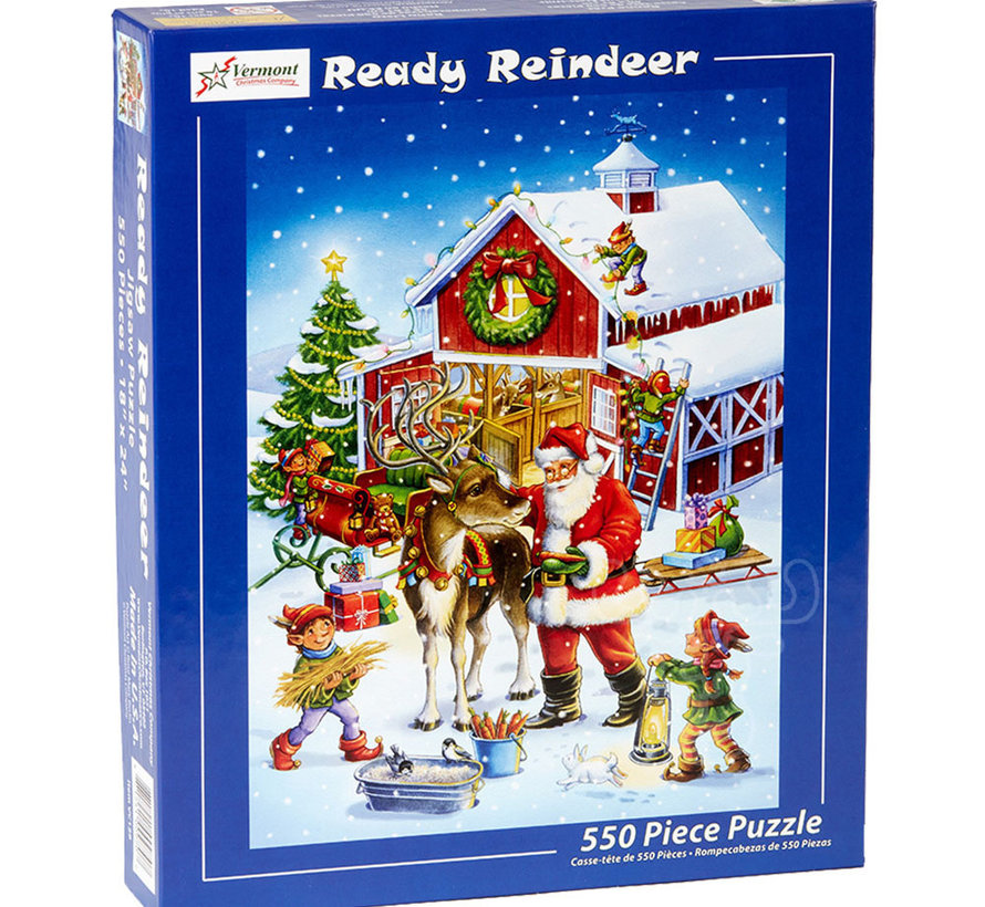 Vermont Christmas Co. Ready Reindeer Puzzle 550pcs