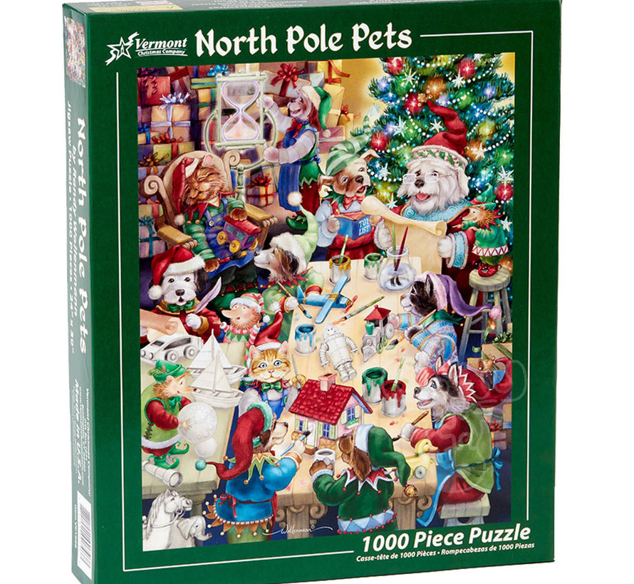 Vermont Christmas Co. North Pole Pets Puzzle 1000pcs