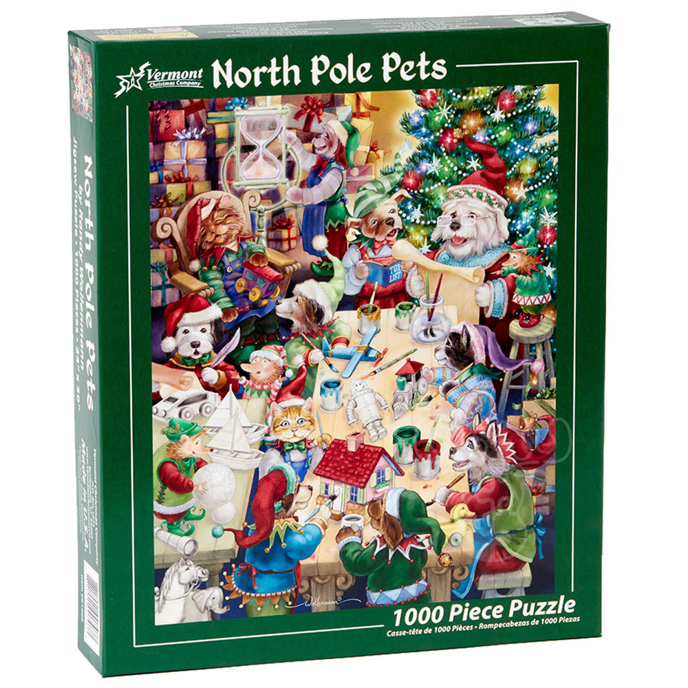 Vermont Christmas Co. North Pole Pets Puzzle 1000pcs Puzzles Canada