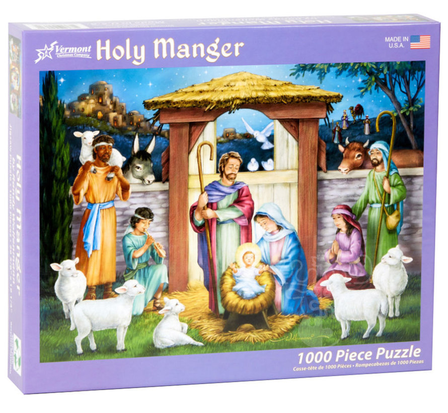 FINAL SALE Vermont Christmas Co. Holy Manger Puzzle 1000pcs