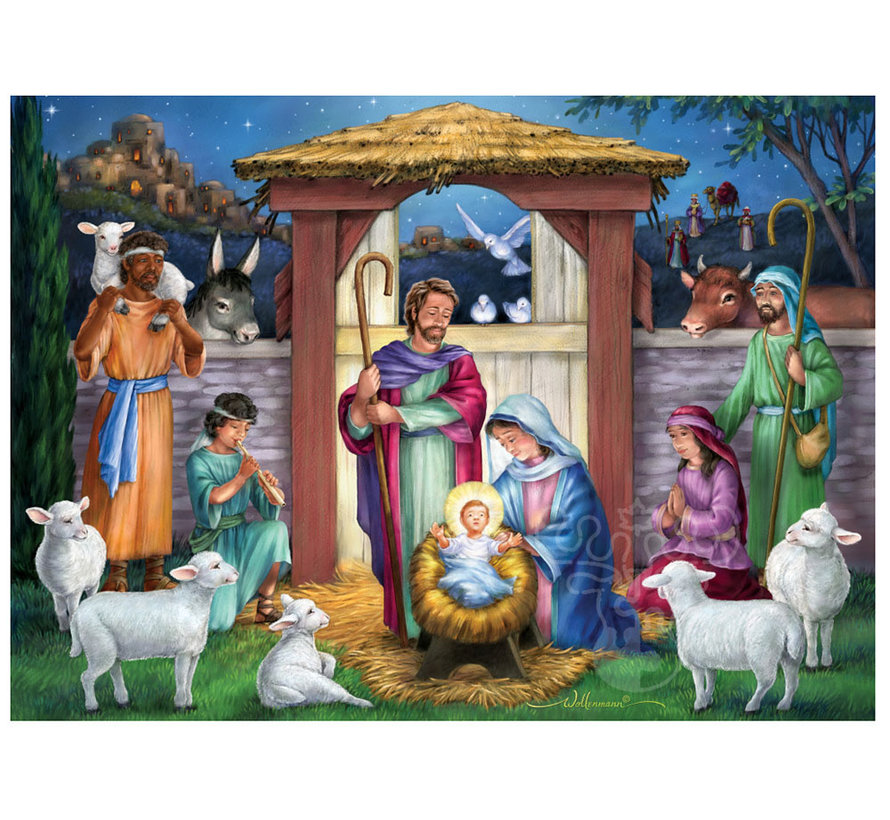 FINAL SALE Vermont Christmas Co. Holy Manger Puzzle 1000pcs