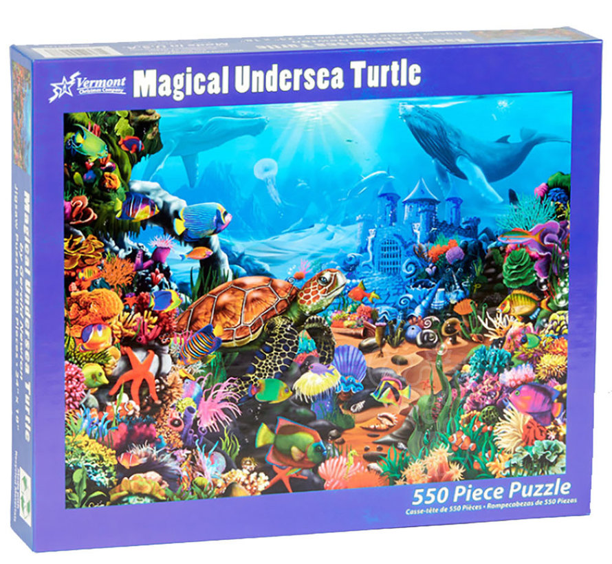 Vermont Christmas Co. Magical Undersea Turtle Puzzle 550pcs