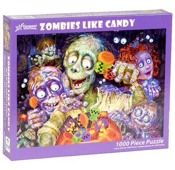 Vermont Christmas Company Vermont Christmas Co. Zombies Like Candy Puzzle 1000pcs