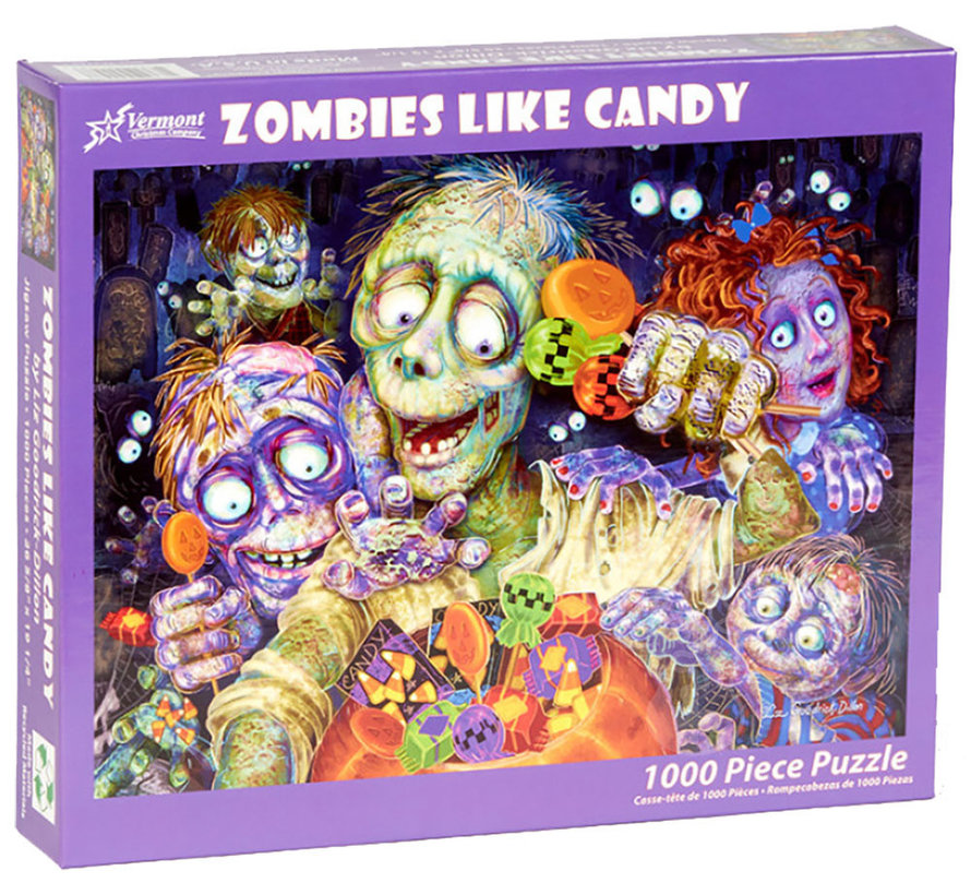 Vermont Christmas Co. Zombies Like Candy Puzzle 1000pcs