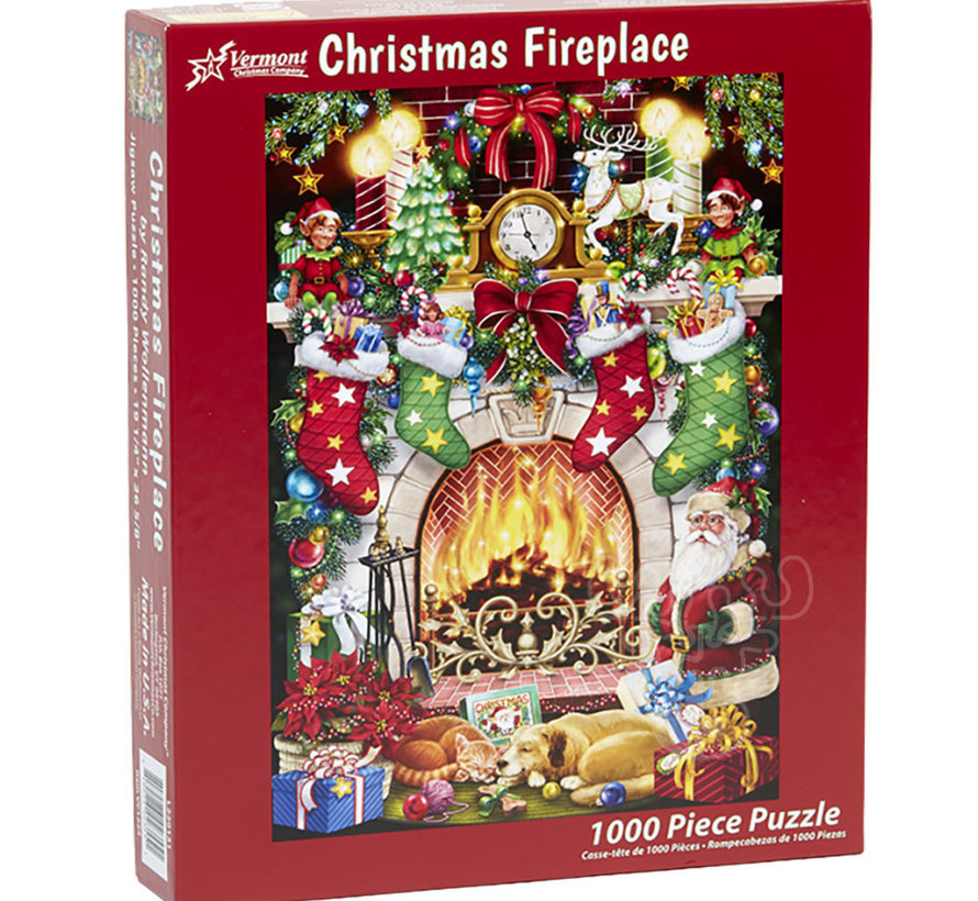 Vermont Christmas Co. Christmas Fireplace Puzzle 1000pcs