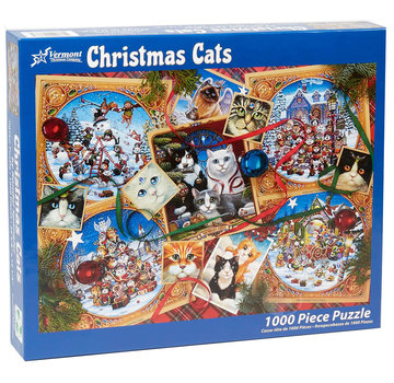 Vermont Christmas Company FINAL SALE Vermont Christmas Co. Christmas Cats Puzzle 1000pcs