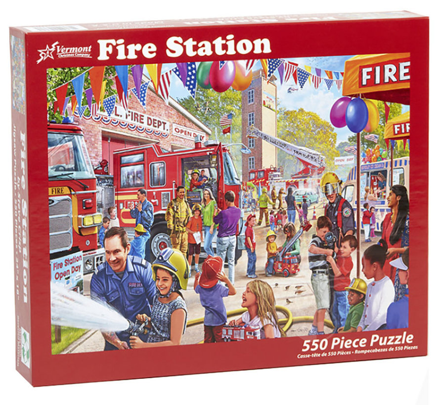 Vermont Christmas Co. Fire Station Puzzle 550pcs