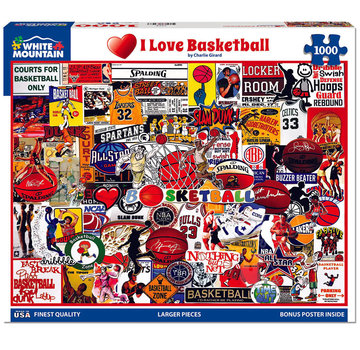 White Mountain White Mountain I Love Basketball Puzzle 1000pcs