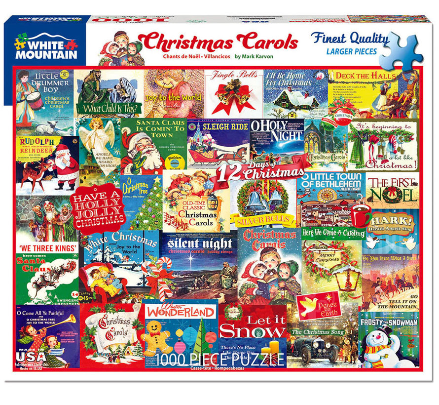 White Mountain Christmas Carols Puzzle 1000pcs