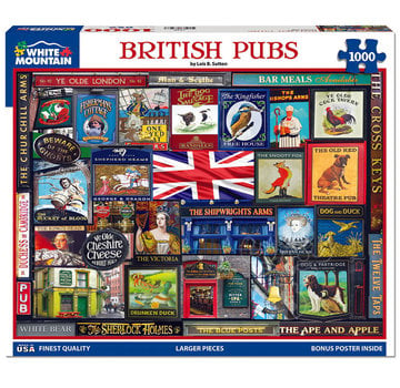 White Mountain White Mountain British Pubs Puzzle 1000pcs