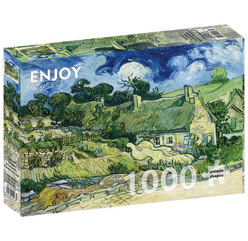ENJOY Puzzle Enjoy Vincent Van Gogh: Thatched Cottages at Cordeville Puzzle 1000pcs